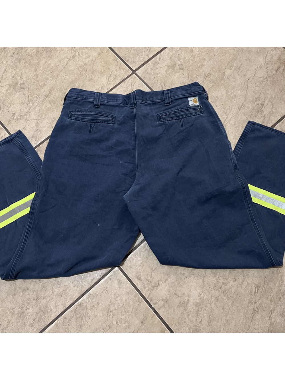 Carhartt FR Flame Resistant HiVis Reflective Workwear Navy Pants 63685-20 36x32 - Picture 1 of 7